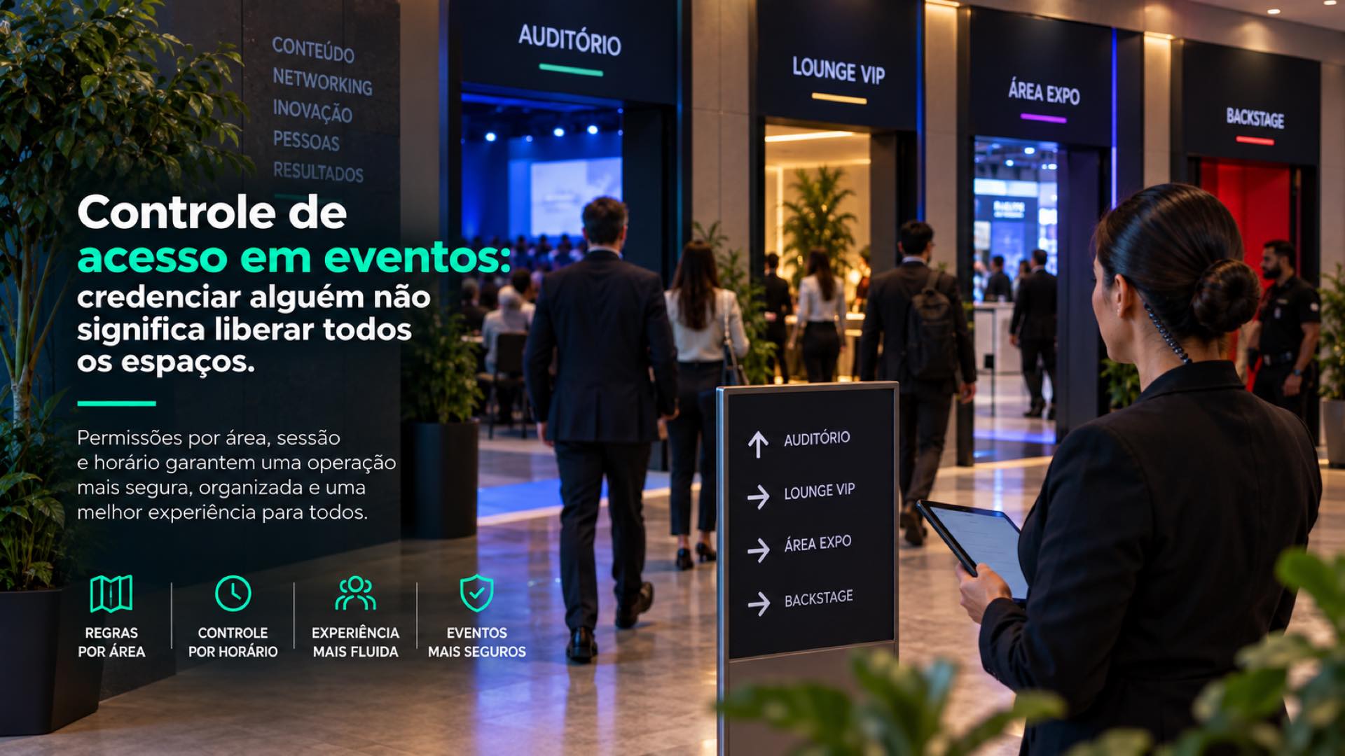 Controle de acesso em eventos: credenciar alguém não significa liberar todos os espaços