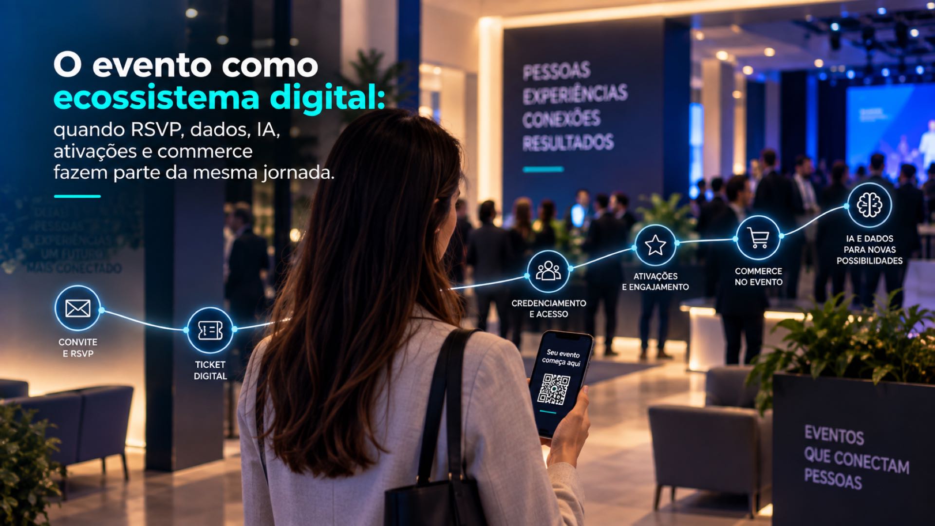 O evento como ecossistema digital: quando RSVP, dados, IA, ativações e commerce fazem parte da mesma jornada